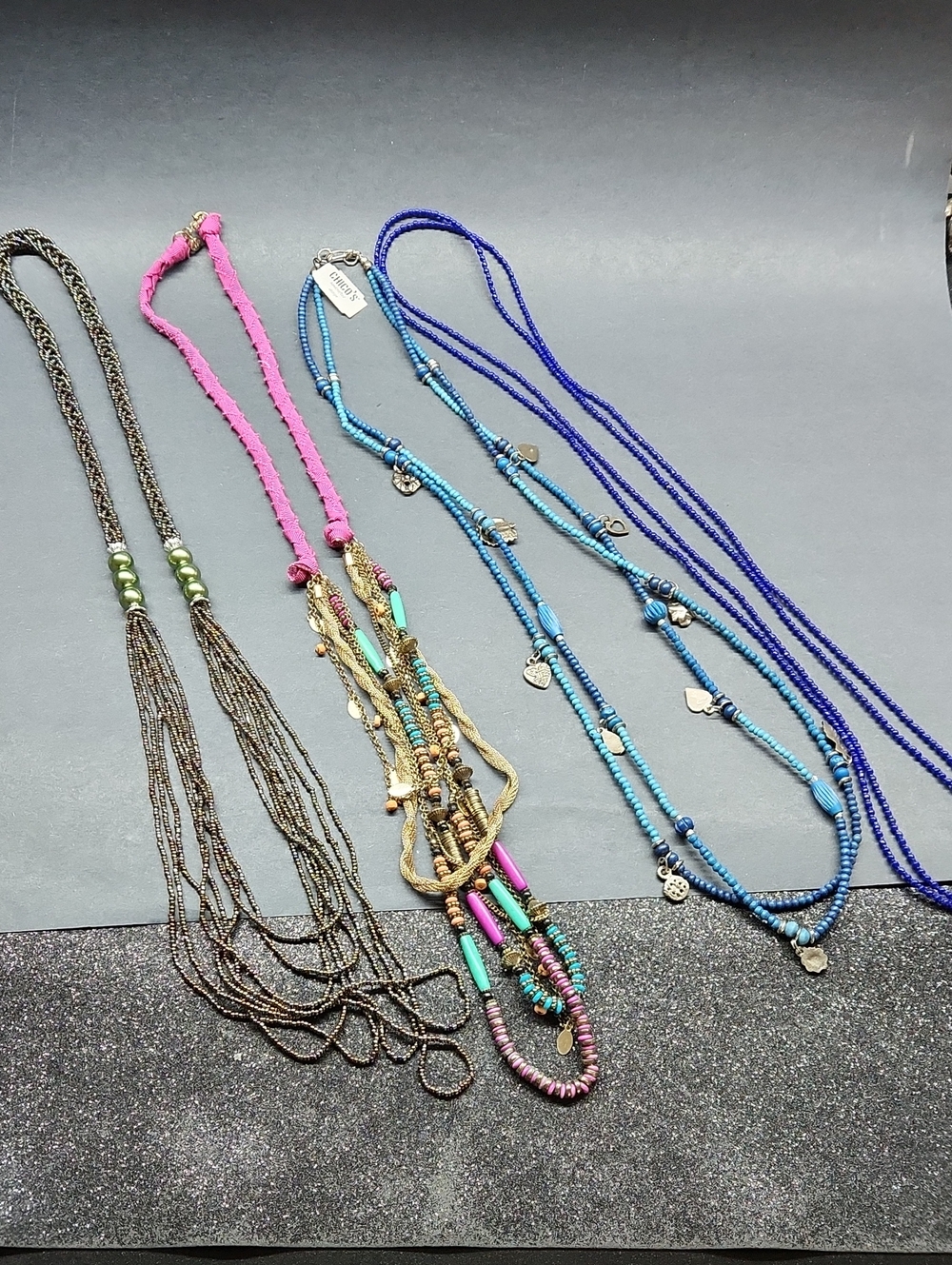 Multi-Strand Beaded Necklace Bundle